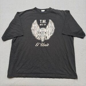 Y2K G-Unit T-Shirt Men's XL Black Heavyweight Cotton Graphic Streetwear Rap